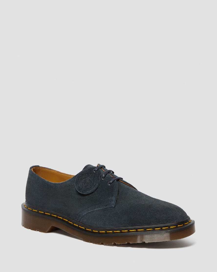 Dr. Martens 1461 Made In England Suede Snøresko Herre Indigo [8365VHPGJ]